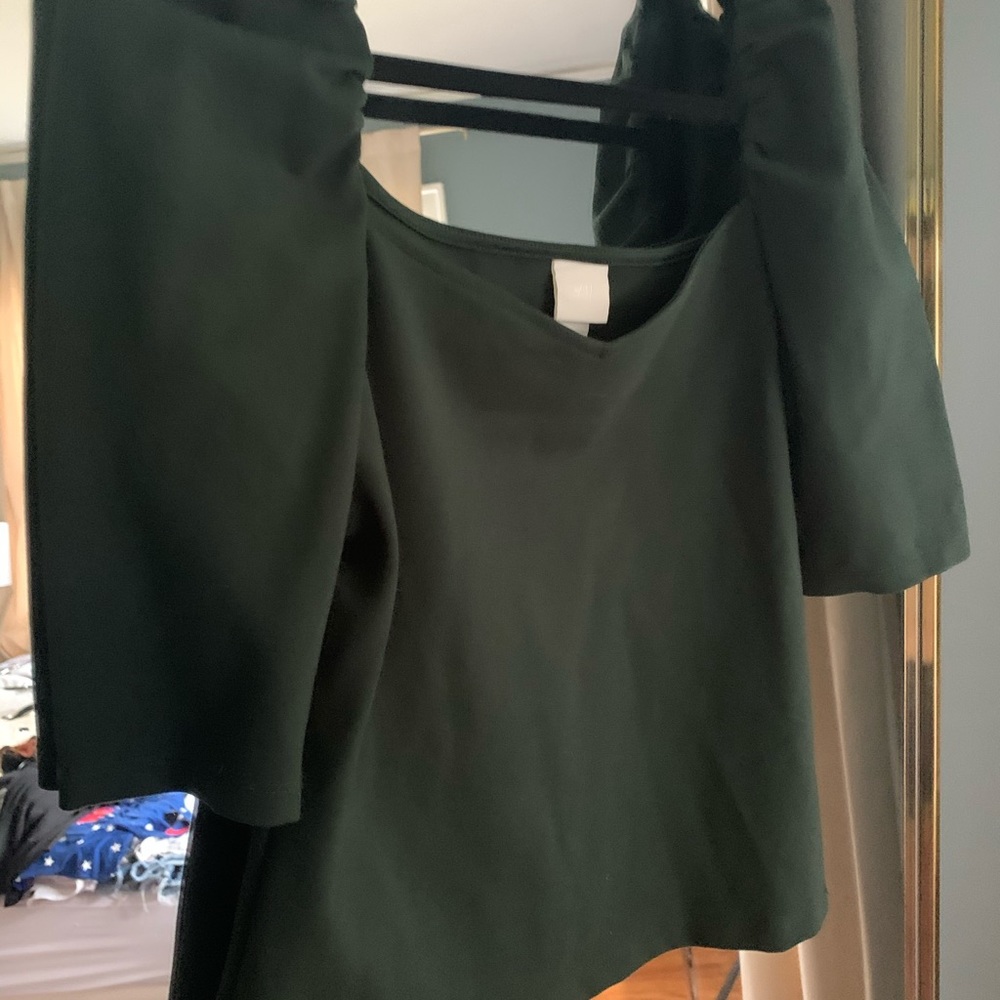 Sassy emerald green date night top